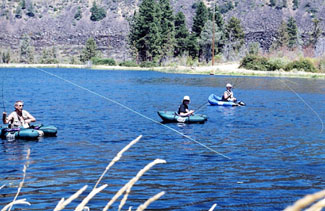 trout or bass fishing on Bidwell Ranch pond
