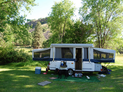 White River tent trailer camping